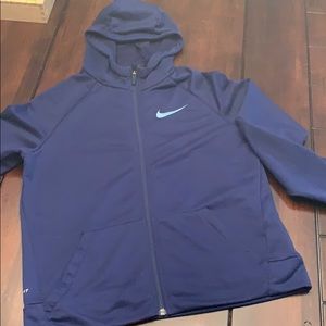 Nike zippered Navy Hoodie